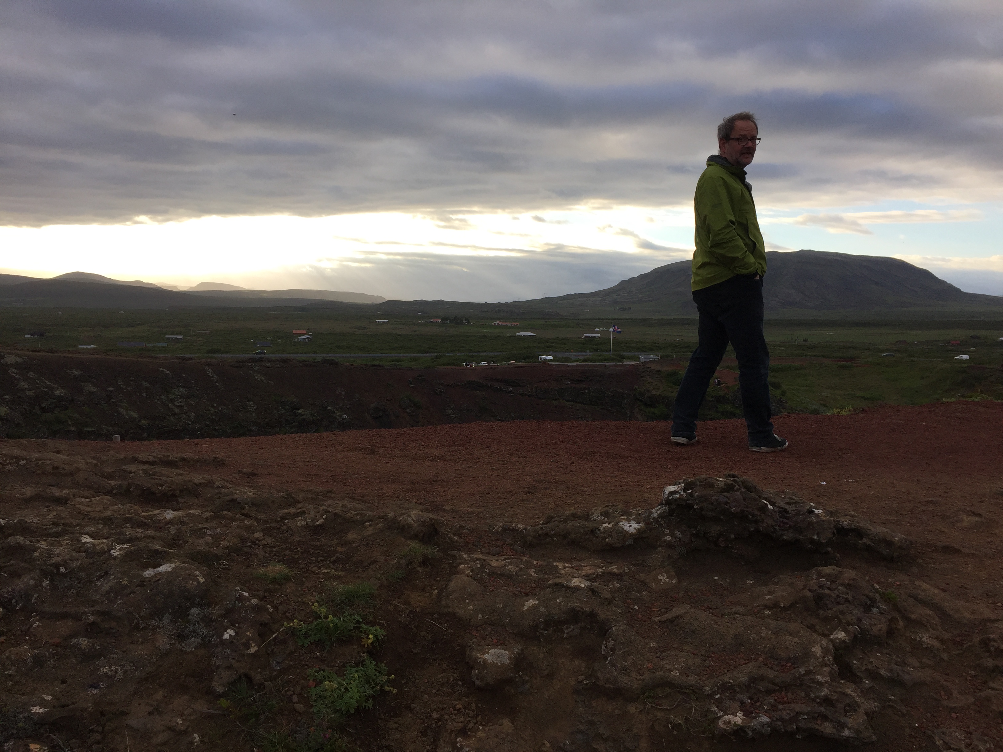 turning at the crater