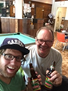 Hayden and Matthew selfie VM bar