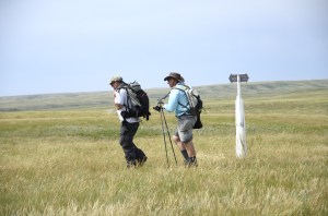 Matt and Rick by NWMP trail post Pinto Butte July 23