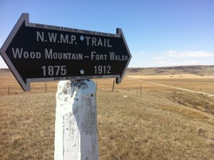 NWMP sign Chimney Coulee brighter