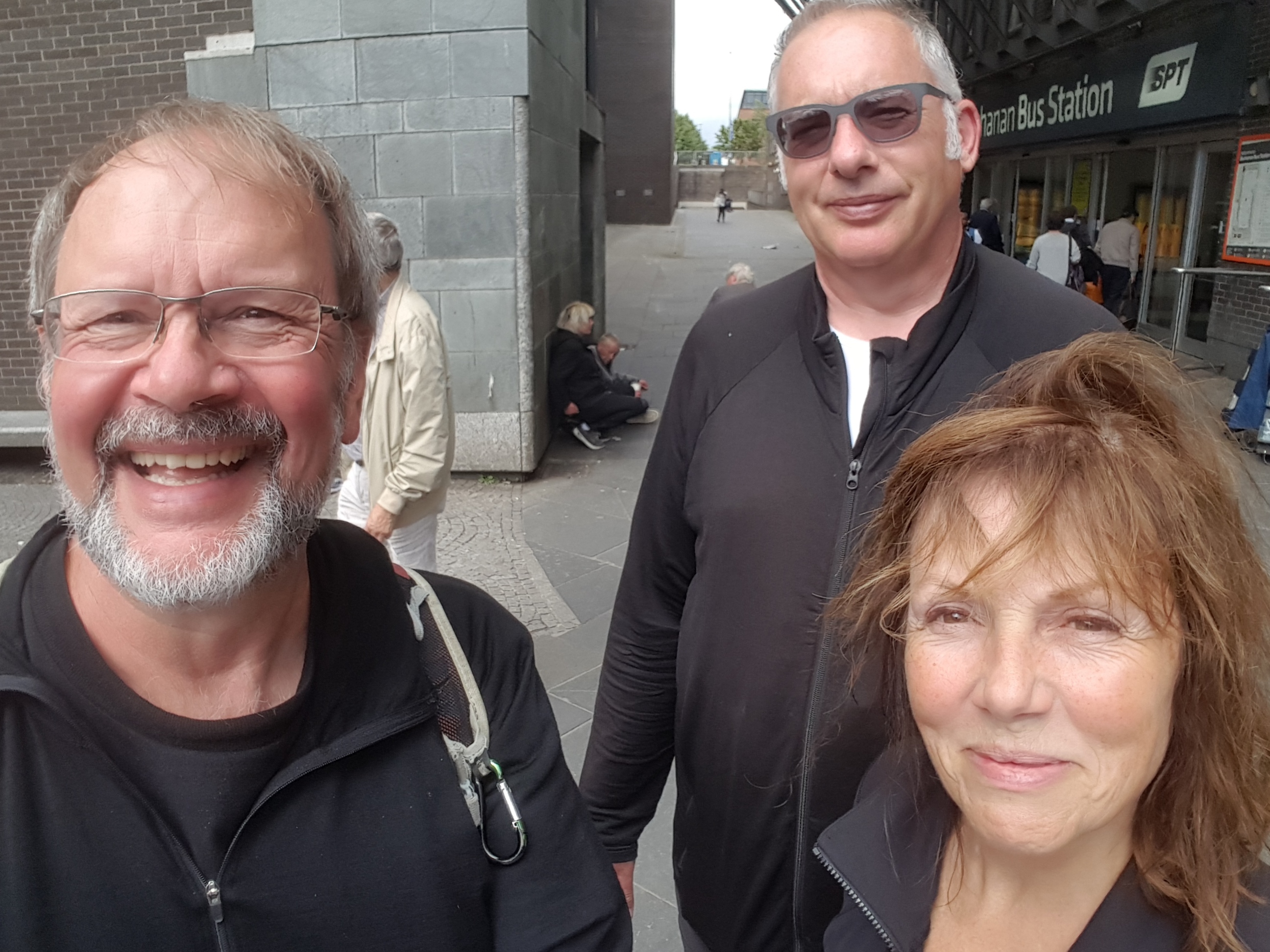 goodbyes at the bus station